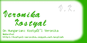 veronika kostyal business card